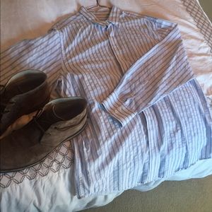 Eddie Bauer striped Button Down